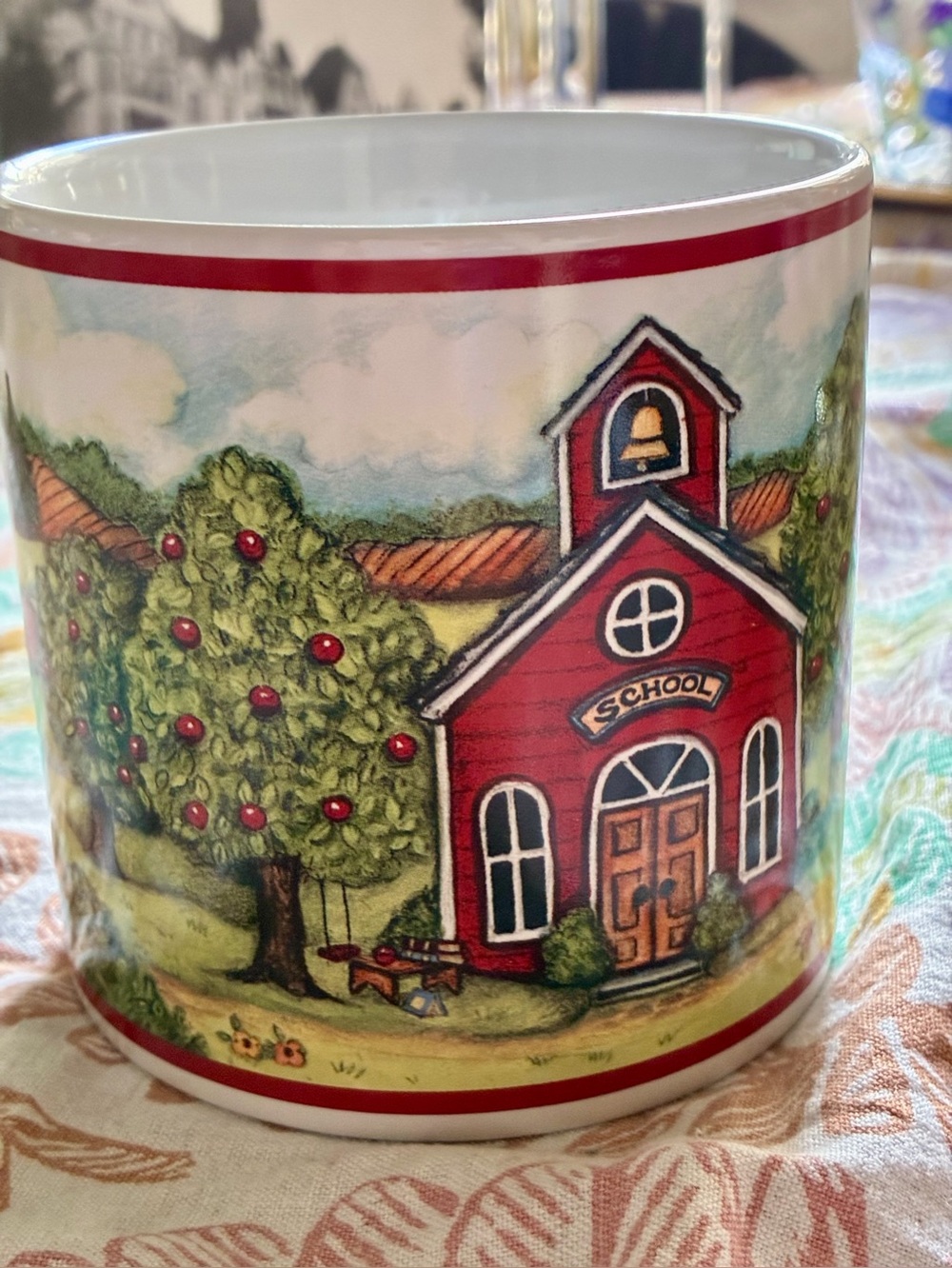 Susan Winget Original Design School Theme Boxed Mug,warmer & 2 note pads. NIB’06